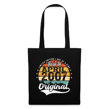 Cadeau d’anniversaire avril 2007 Vintage avril 2007 - Sac en tissu - noir - Devant