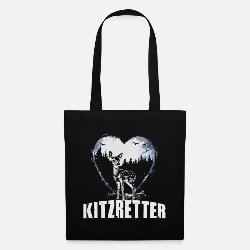 Kitzrettung - Stoffbeutel - Schwarz