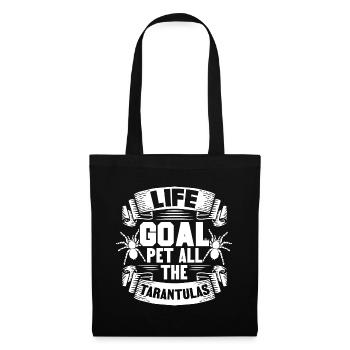 Life goal Pet all Tarantulas - Tote Bag - black - Front