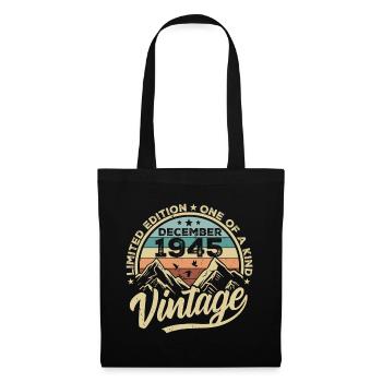 Original décembre 1945 - Cadeau d’anniversaire 80 - Sac en tissu - noir - Devant