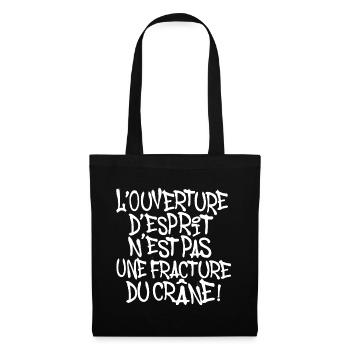L' OUVERTURE D'*SPRIT PAS UNE FRACTURE DU CRANE - Sac en tissu - noir - Devant