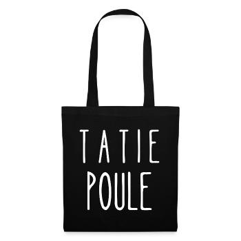 tatie poule - Sac en tissu - noir - Devant