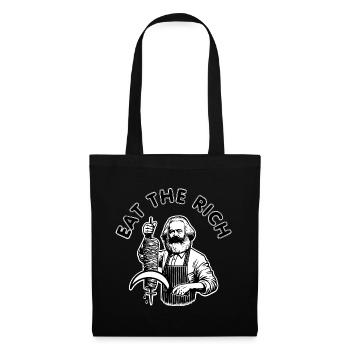 Eat the rich - Stoffbeutel - Schwarz - Vorne