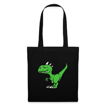Dinosaures - Sac en tissu - noir - Devant