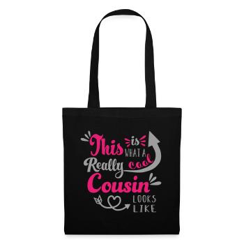 Cool cousin cousin cousins heart arrow gift - Tote Bag - black - Front