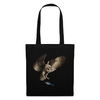 The fish-catching owl - Tote Bag - black - Front
