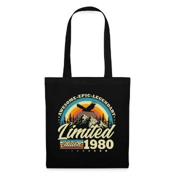 Vintage Born 1980 Vintage Birthday Retro - Sac en tissu - noir - Devant