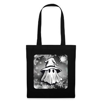 Mignon petit croque-mitaine avec de la neige - Sac en tissu - noir - Devant