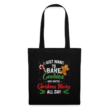 Cookies Christmas Christmas greeting gift Xmas - Tote Bag - black - Front