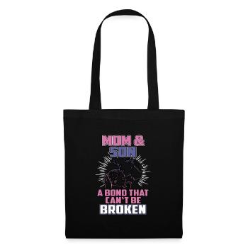 Maman et fils maman enfant maman amour maman - Sac en tissu - noir - Devant
