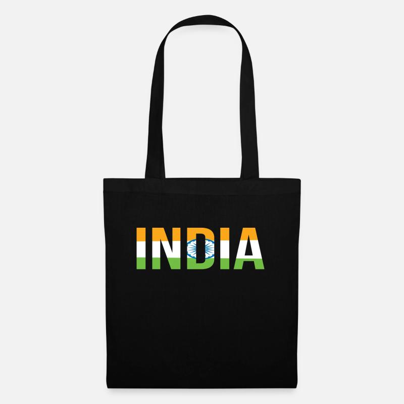Indien - Stoffbeutel - Schwarz