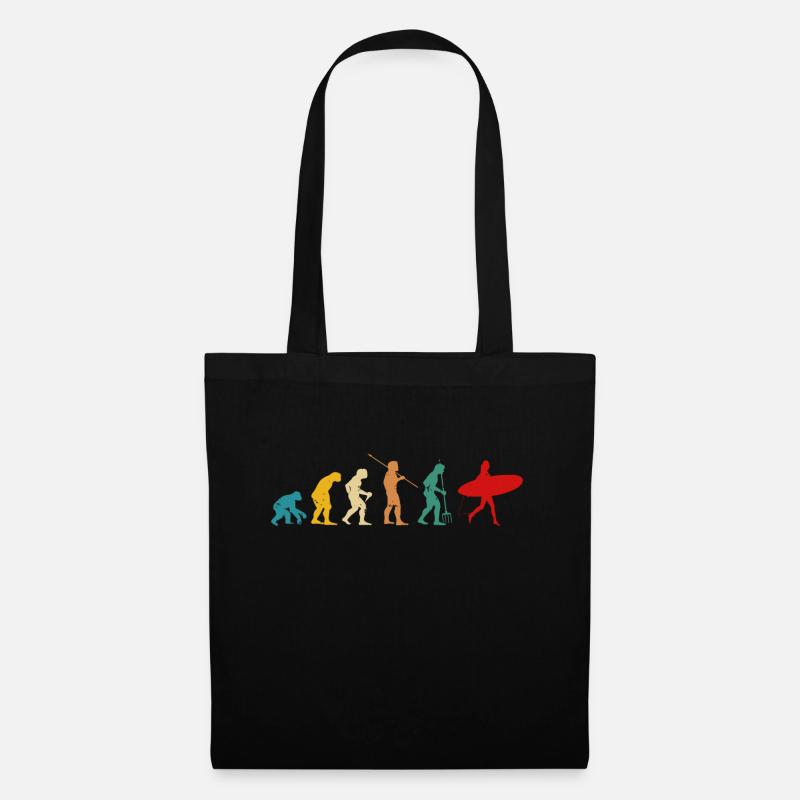 Retro Evolution Surfer - Stoffbeutel - Schwarz