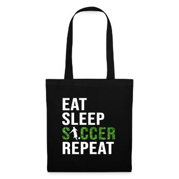 Eat Sleep Soccer Repeat Soccer football player - Tote Bag - black - Front