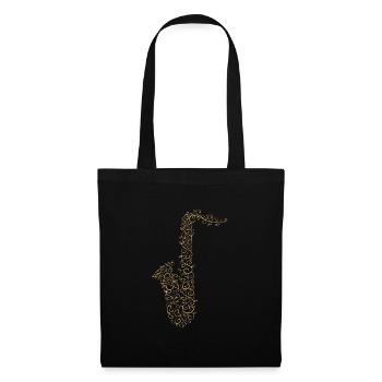 Saxophone Orchestre Saxophone Orchestre Musicien - Sac en tissu - noir - Devant