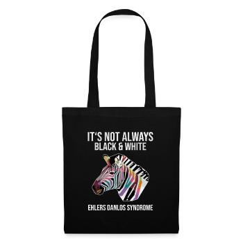 Ehlers Danlos Syndrom Black White Zebra - Stoffbeutel - Schwarz - Vorne