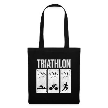 Natation vélo course triathlon triathlon - Sac en tissu - noir - Devant