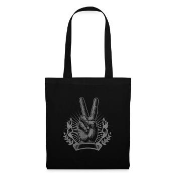 Peace Peace Sign Peace Movement Hippie - Tote Bag - black - Front