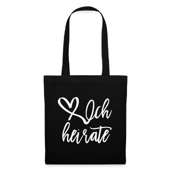 J’épouse un cadeau - Sac en tissu - noir - Devant