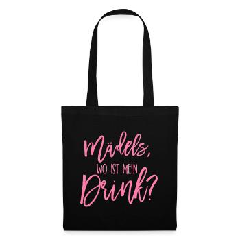 Les filles où est mon cadeau drink JGA - Sac en tissu - noir - Devant
