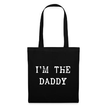 i`m the Daddy Geschenk - Stoffbeutel - Schwarz - Vorne