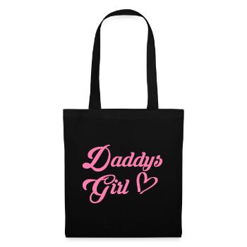 Daddys Girl Tochter Geschenk - Stoffbeutel - Schwarz - Vorne