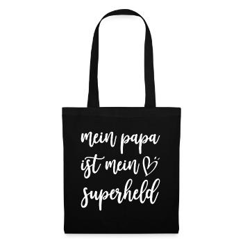 Mon père est mon cadeau de fille super-héros - Sac en tissu - noir - Devant