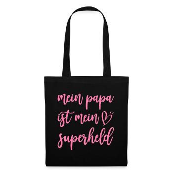 Mon père est mon cadeau de fille super-héros - Sac en tissu - noir - Devant