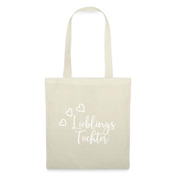 Cadeau de fille préférée - Sac en tissu - nature - Devant
