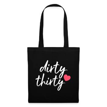 dirty thirty 1989 Jahrgang Geschenk - Stoffbeutel - Schwarz - Vorne