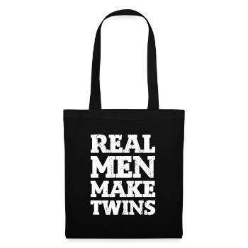 Les vrais hommes font des jumeaux - Sac en tissu - noir - Devant
