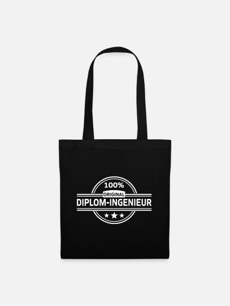 100% Original Diplom Ingenieur Geschenk - Stoffbeutel - Schwarz
