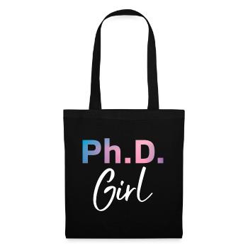 Phd Girl Phd Abschluss Geschenk - Stoffbeutel - Schwarz - Vorne
