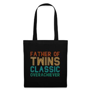 Père des jumeaux Classic Overachiever Gift - Sac en tissu - noir - Devant