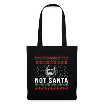 Pas de cadeau de Noël Noël Santa Karl Marx - Sac en tissu - noir - Devant