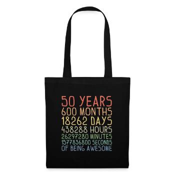 50 ans de cadeau d'anniversaire génial - Sac en tissu - noir - Devant
