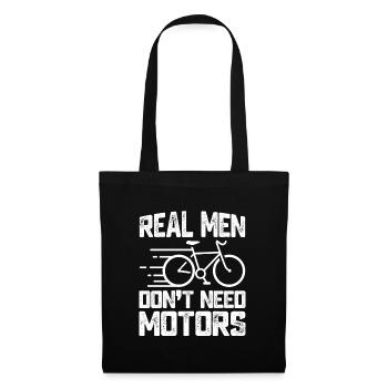 Real Men don’t need Motors Cadeau - Sac en tissu - noir - Devant