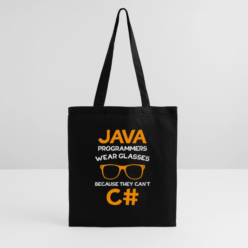 Programmeur Java porte des lunettes Programmeur C # Sac en tissu