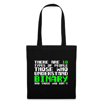 There are two types of people binary programmers - Tote Bag - black - Front