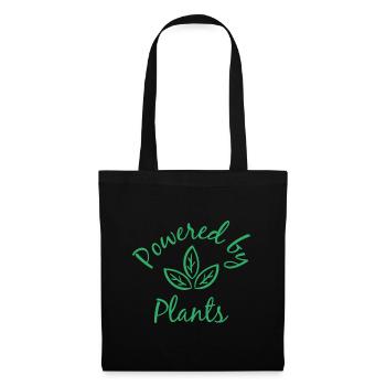 Powered by Plants Vegan Veggie Gift - Tote Bag - black - Front