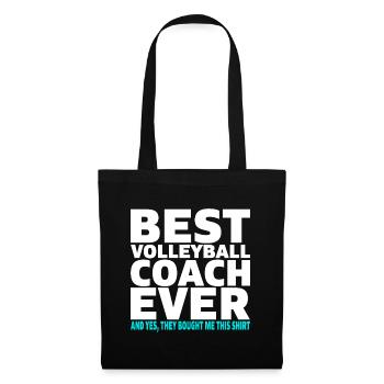 Best Volleyball Coach ever Trainer Geschenk - Stoffbeutel - Schwarz - Vorne