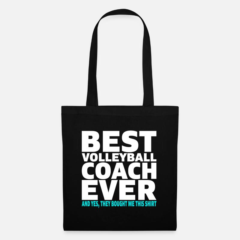 Best Volleyball Coach ever Trainer Geschenk - Stoffbeutel - Schwarz