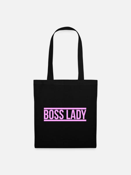 Boss Lady Bossin Geschenk - Stoffbeutel - Schwarz