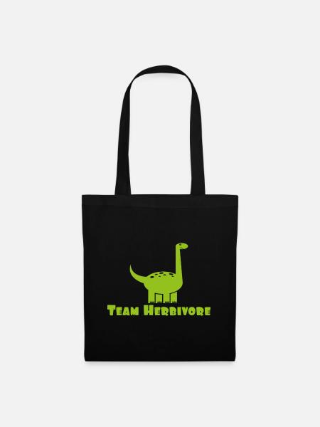 Team Herbivore Vegan Vegetarier Geschenk - Stoffbeutel - Schwarz