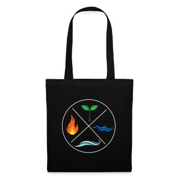 Quatre éléments de protection de l'environnement nature cadeau - Sac en tissu - noir - Devant