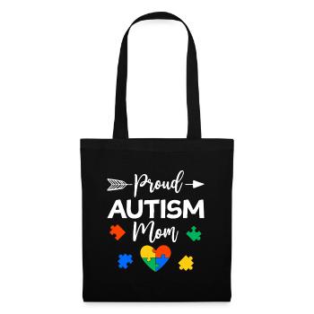 Proud Autism Mom Autisme Awareness Cadeau - Sac en tissu - noir - Devant
