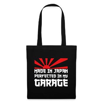 Fabriqué au Japon perfectionné dans mon garage Tuning Auto - Sac en tissu - noir - Devant