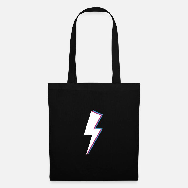 Blitz Retro Vintage Style Geschenk - Stoffbeutel - Schwarz
