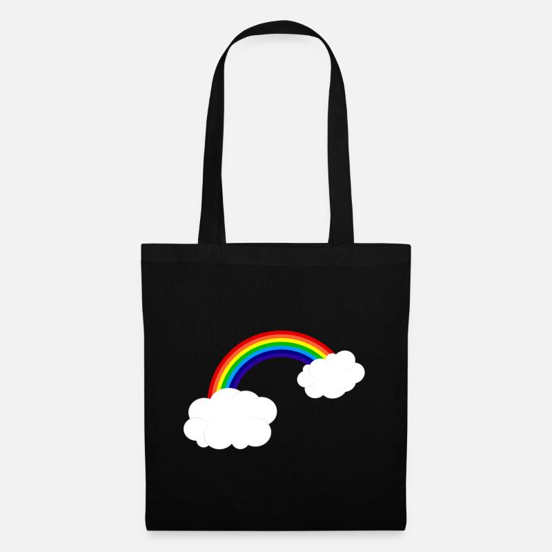 LGBT - Regenbogen Wolken - Stoffbeutel - Schwarz