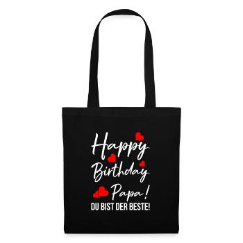 Joyeux anniversaire papa! Tu es la meilleure fête des pères - Sac en tissu - noir - Devant