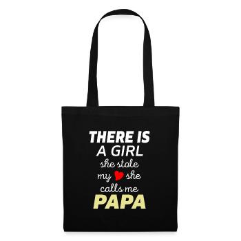 There is a girl she stole my she calls me papa - Stoffbeutel - Schwarz - Vorne